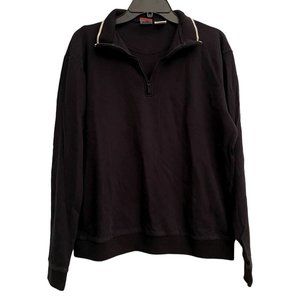 Citibank Citi Black Pima Cotton Sweatshirt Half Zip Men's Medium